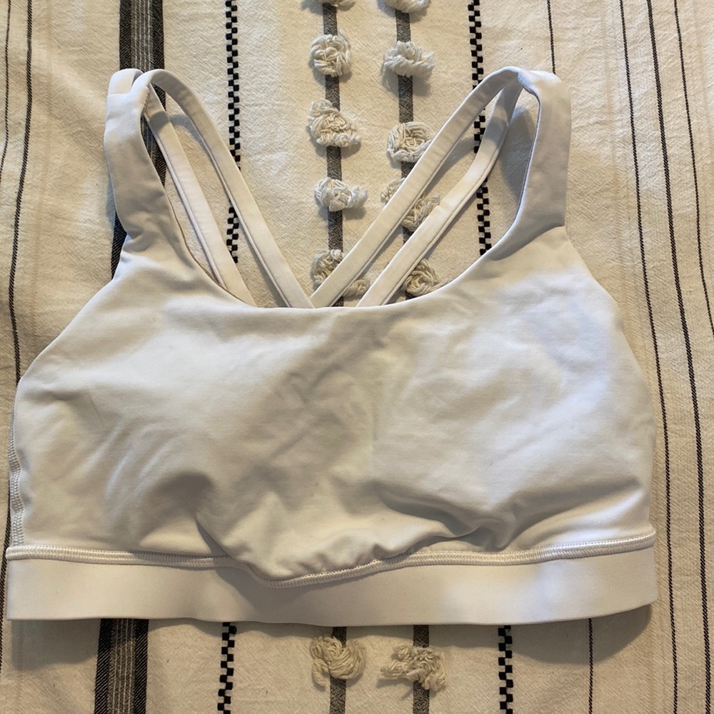 White lululemon Energy Bra
